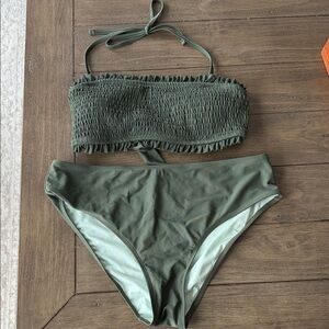 Cupshe Olive Green Bikini Set